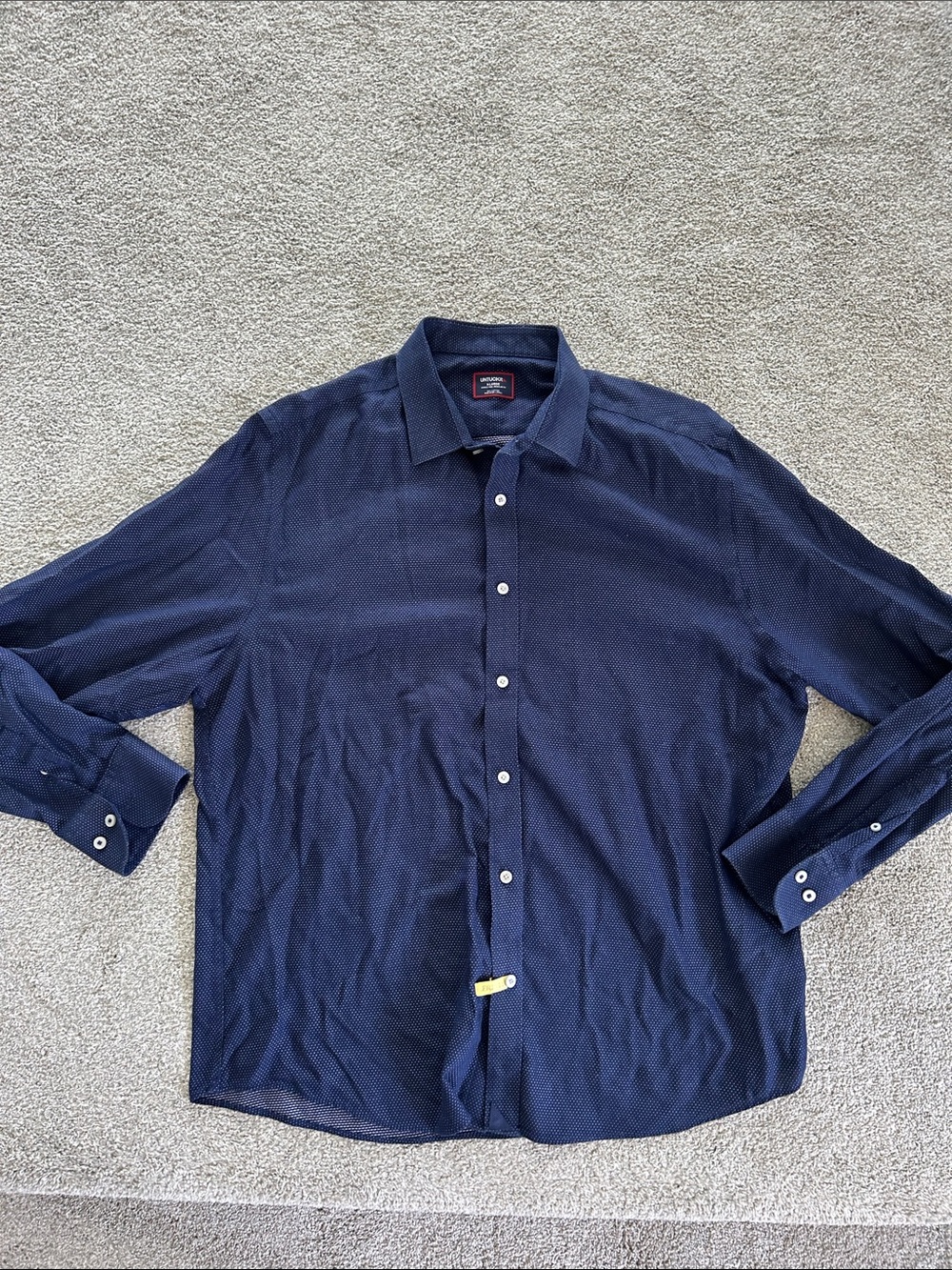 Mens untuck it wrinkle free regular fit shirt